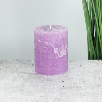 Bougie pilier BIG Rustic, 9 x 9 x 11,5 cm, violette, durée de combustion environ 105 heures, 793004 2