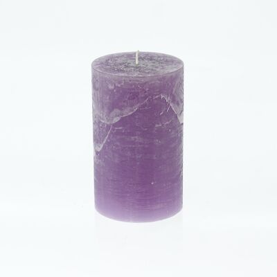 Stumpenkerze BIG Rustikal, 9 x 9 x 15 cm, violet, Brenndauer ca. 135 Stunden, 793011