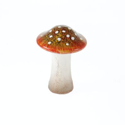 Ceramic mushroom to stand on, 8 x 8 x 11.5 cm, orange, 782640