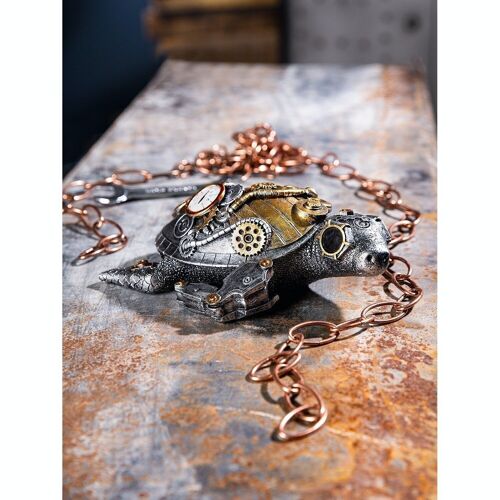 Poly Skulptur "Steampunk Turtle" VE 2