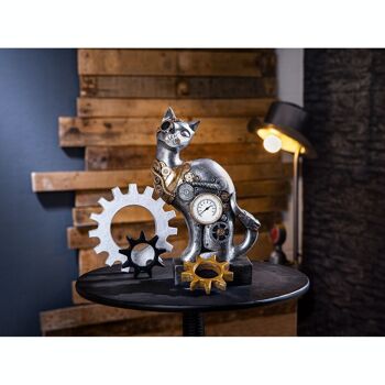 Sculpture Poly "Chat Steampunk" 2