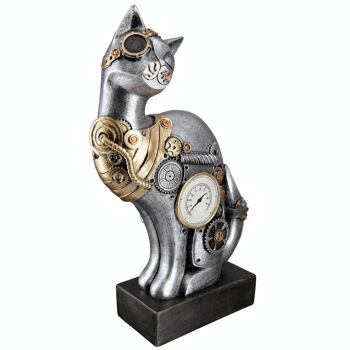 Sculpture Poly "Chat Steampunk" 3