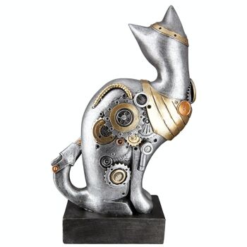 Sculpture Poly "Chat Steampunk" 4