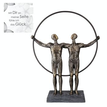 Sculpture poly "deux hommes" 2
