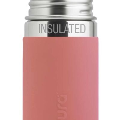 Pura thermos spout bottle 260 ml + rose sleeve