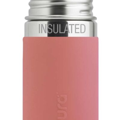 Bouteille thermos à bec Pura 260 ml + manchon rose