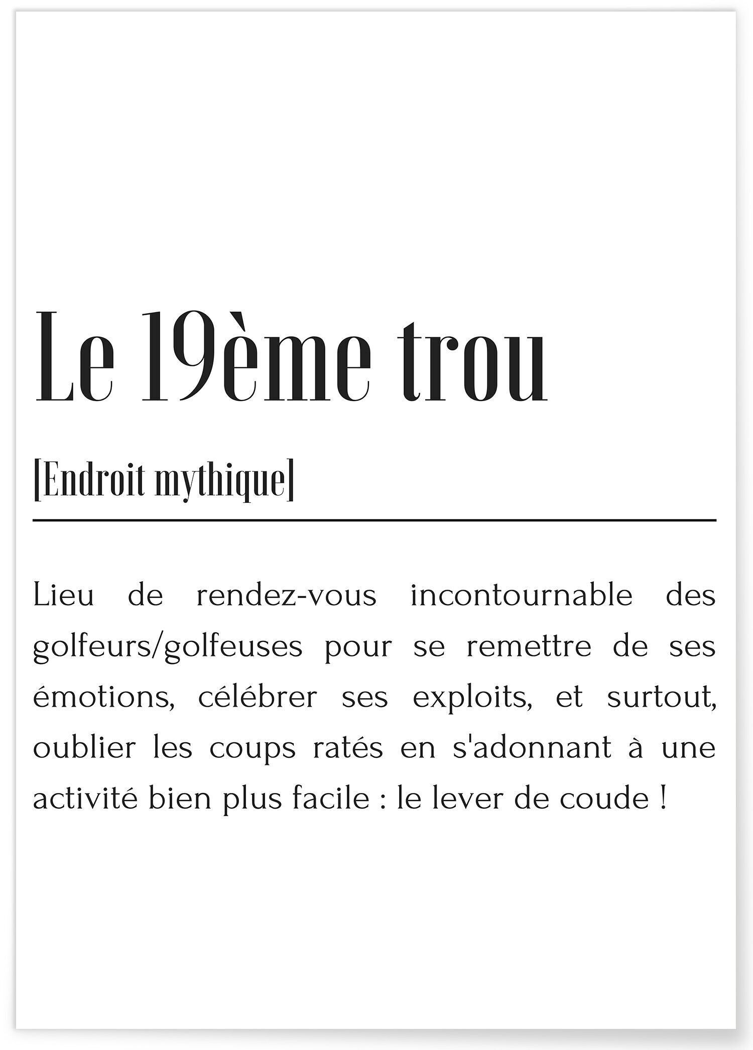 Póster Definición El hoyo 19