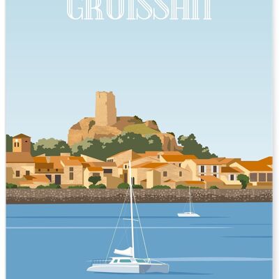 Illustrative poster of the town of Gruissan