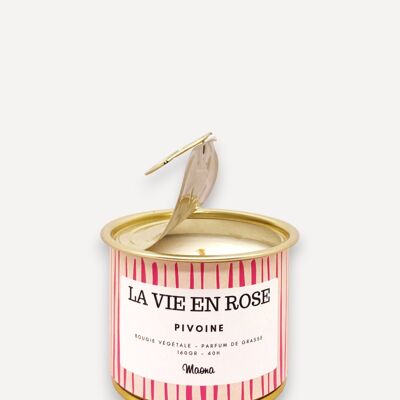 Plant-based candle La vie en rose - Peony