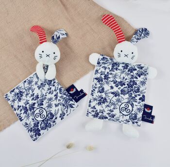 BREIZHOU / L'ïle aux Fleurs - Doudou rectangle LAPIN 30cm - Triskel 3