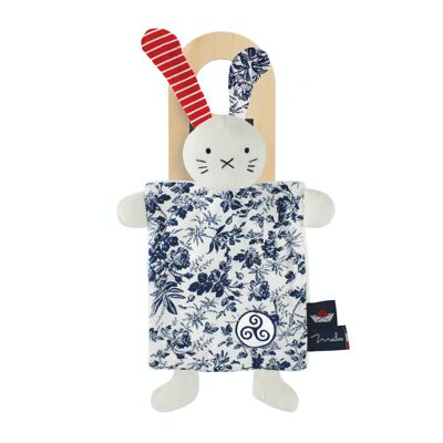 BREIZHOU / L'ïle aux Fleurs - Doudou rectangle LAPIN 30cm - Triskel