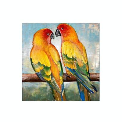 Metal picture "The lovebirds"