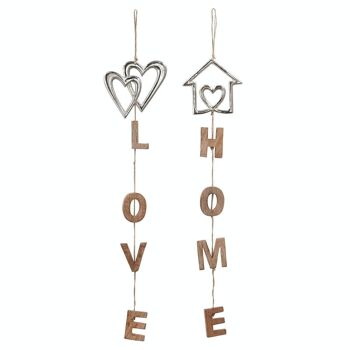 Cintre en aluminium "Love/Home" pack de 4