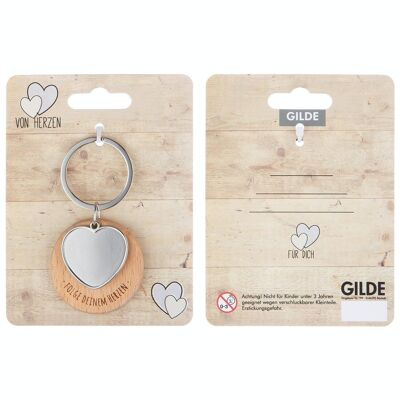 Wooden key ring "Follow your heart" VE 12