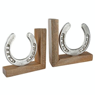 Reggilibri in alluminio "Ferro di cavallo" set da 2 pezzi