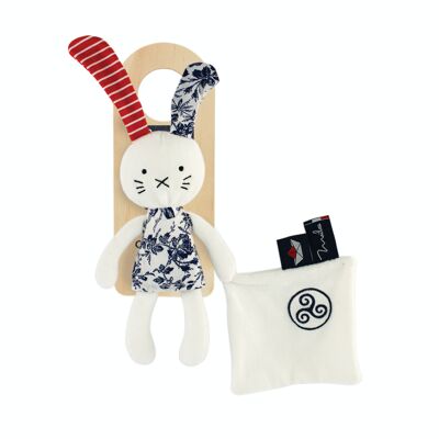 BREIZHOU / L'ïle aux Fleurs - Pantin avec doudou PM LAPIN 22cm - Triskel