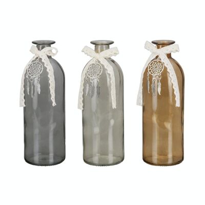 Glass bottle vase "Dreamcatcher" VE 6 so
