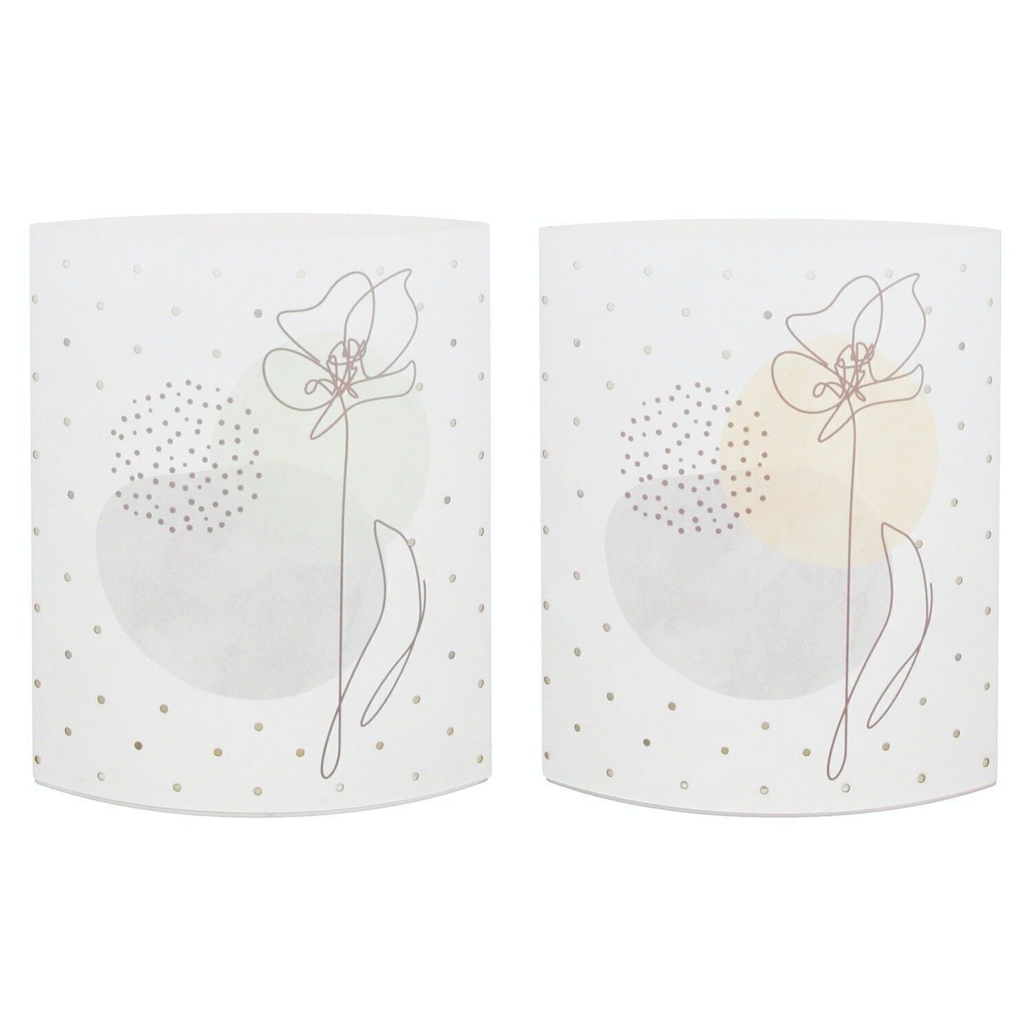 Linterna LED de papel "One Line Flower" VE 8 so