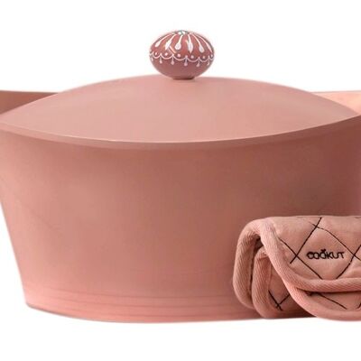 THE INCREDIBLE COCOTTE 24 cm - Marshmallow
 Packaging French/English
 Instructions: FR / EN / IT / DE / ES