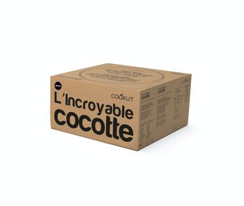 L'INCROYABLE COCOTTE 24 cm - Graphite
 Packaging Français/Anglais
 Instructions : FR / EN / IT / DE / ES 3