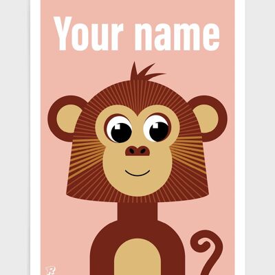 Scimmia - A5 - Nome personalizzato