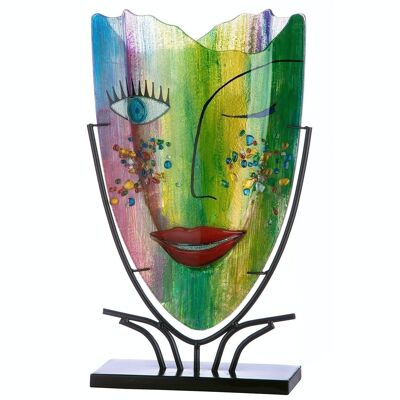 Glasart decorative vase Face "Amour"