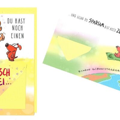 Génie de cartes d'humour dans une bouteille pour un cadeau d'argent