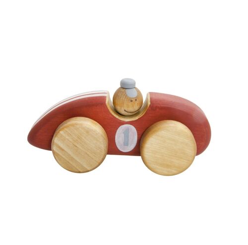 Red Race Car Wooden Toy