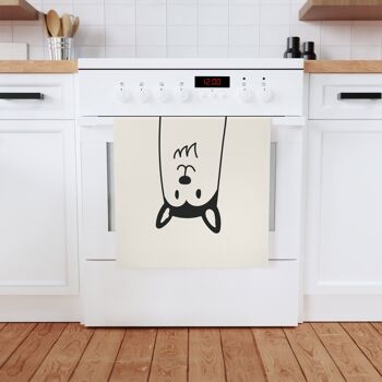 Torchon en coton pour chien Husky, 50 x 70 cm, coton biologique, torchon de cuisine pour chien écologique, serviette de salle de bain avec chiots 1