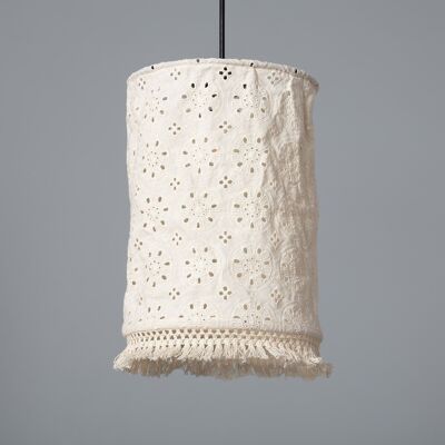 Ledkia Off-white Otomi Cotton Pendant Lamp