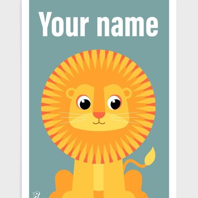 Lion - A4 - Custom name