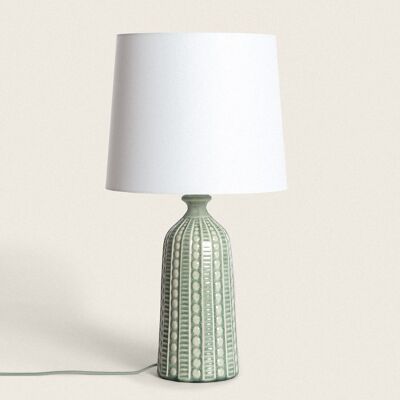 Ledkia Ceramic Table Lamp Zellin Khaki Green
