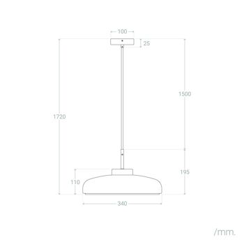 Suspension Ledkia Gold Hiccup en verre 2