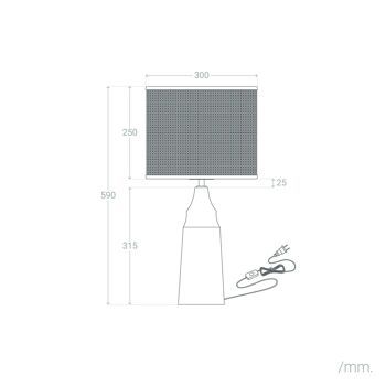 Lampe à poser Ledkia en métal et tissu Muka vert menthe 2