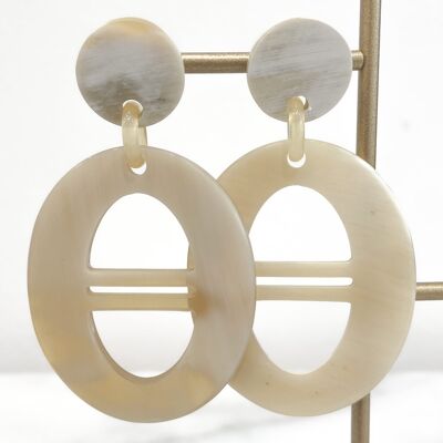 Boucles d'oreilles en corne véritable