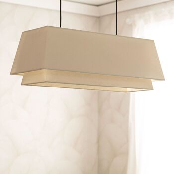 Suspension Ledkia Métal et Tissu Adra Beige 8