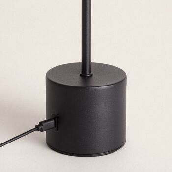 Ledkia Lampe de Table LED Portable 2W avec Batterie Rechargeable USB Zimba Noir 3