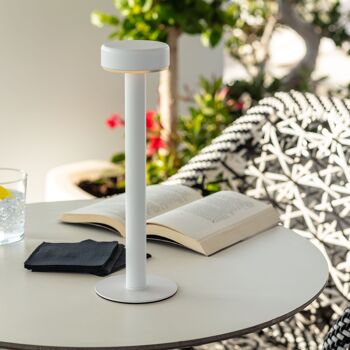 Ledkia Lampe de Table LED Portable 2W avec Batterie Rechargeable USB Bunza Blanc 3