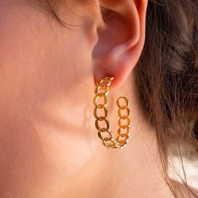 Coline golden hoops