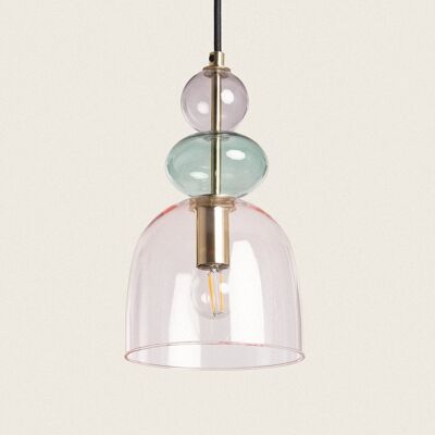 Ledkia Baudelaire Pink Metal and Glass Pendant Lamp