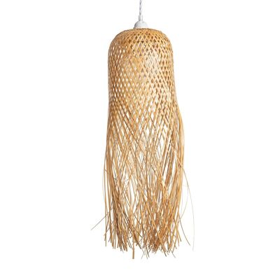 Ledkia White Braided Kawaii Bamboo Pendant Lamp