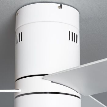 TechBrey Tydir Ventilateur de plafond LED blanc 132 cm Moteur CC 5
