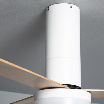 TechBrey Kurto Ventilateur de plafond LED blanc 122 cm Moteur CC 5