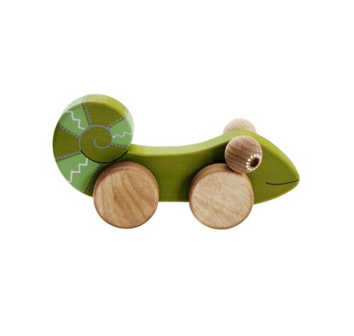 Chameleon Push and Pull Wooden Toy
