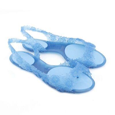 Sandales Sunie's Hawaii bleu fluo