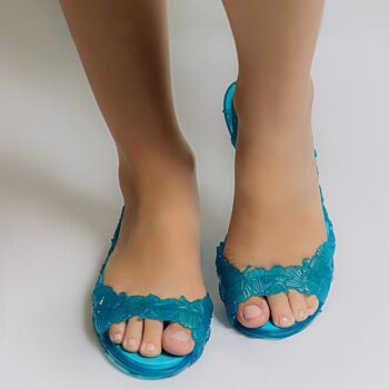 Sandales Sunies Sea & Ocean Bleu Fluo 2