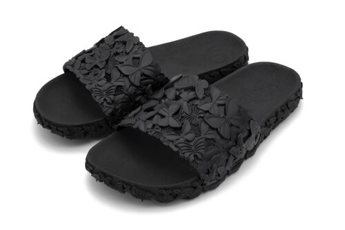 Sunies Slides Butterfly Black