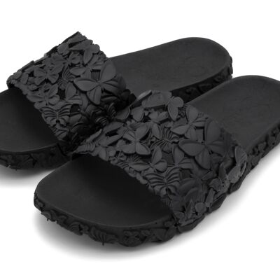 Sunies Slides Butterfly Black