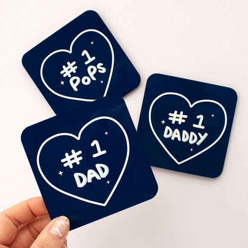 #1 Father's Day Coaster | Dad | Pops | Daddy