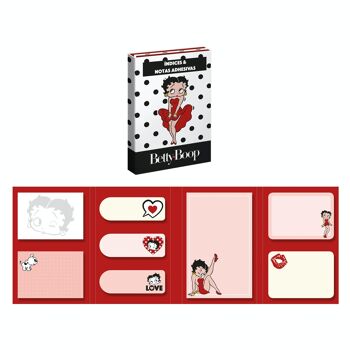 Dohe - Présentoir avec 10 jeux d'index et notes autocollantes - Format 29,6x3,3x12,4 cm - Betty Boop 2